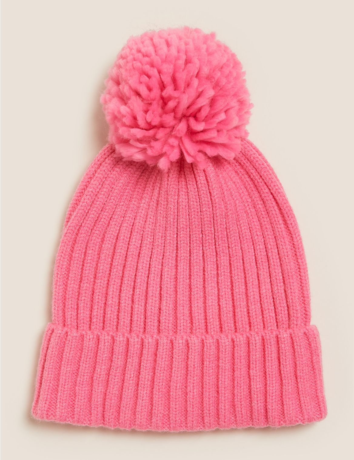 Kids' Pom Pom Winter Hat (1-13 Yrs) pink
