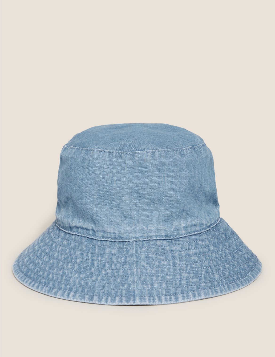 Kids' Pure Cotton Chambray Sun Hat (0-12 Mths) blue