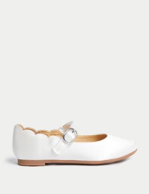 M&S Girls Freshfeettm Mary Jane Shoes (4 Small - 2 Large) - 2 LSTD - Ivory, Ivory,Blue,Coral,Champag