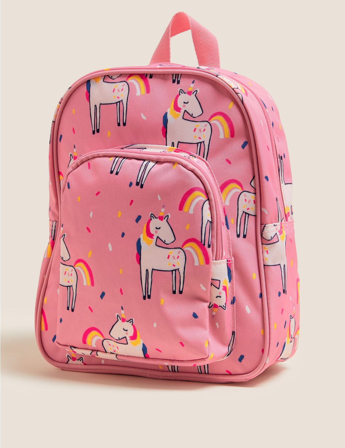 Kids' Water Repellent Unicorn School Bag pink