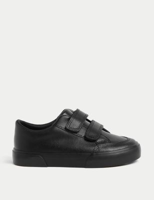 M&S Boys Leather Freshfeet School Shoes (8 Small - 2 Large) - 1 LSTD - Black, Black