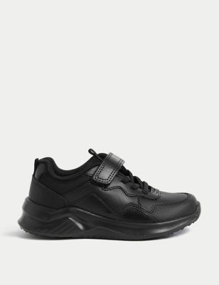 M&S Boys Leather Freshfeet School Shoes (8 Small-2 Large) - 8 SSTD - Black, Black