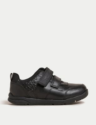 M&S Boys Leather Freshfeet School Shoes (8 Small - 2 Large) - 10 SSTD - Black, Black