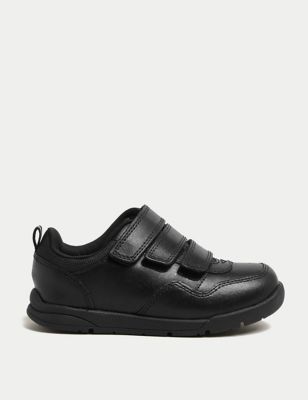 M&S Boy's Kid's Leather Freshfeet School Shoes (8 Small - 2 Large) - 12 SSTD - Black, Black