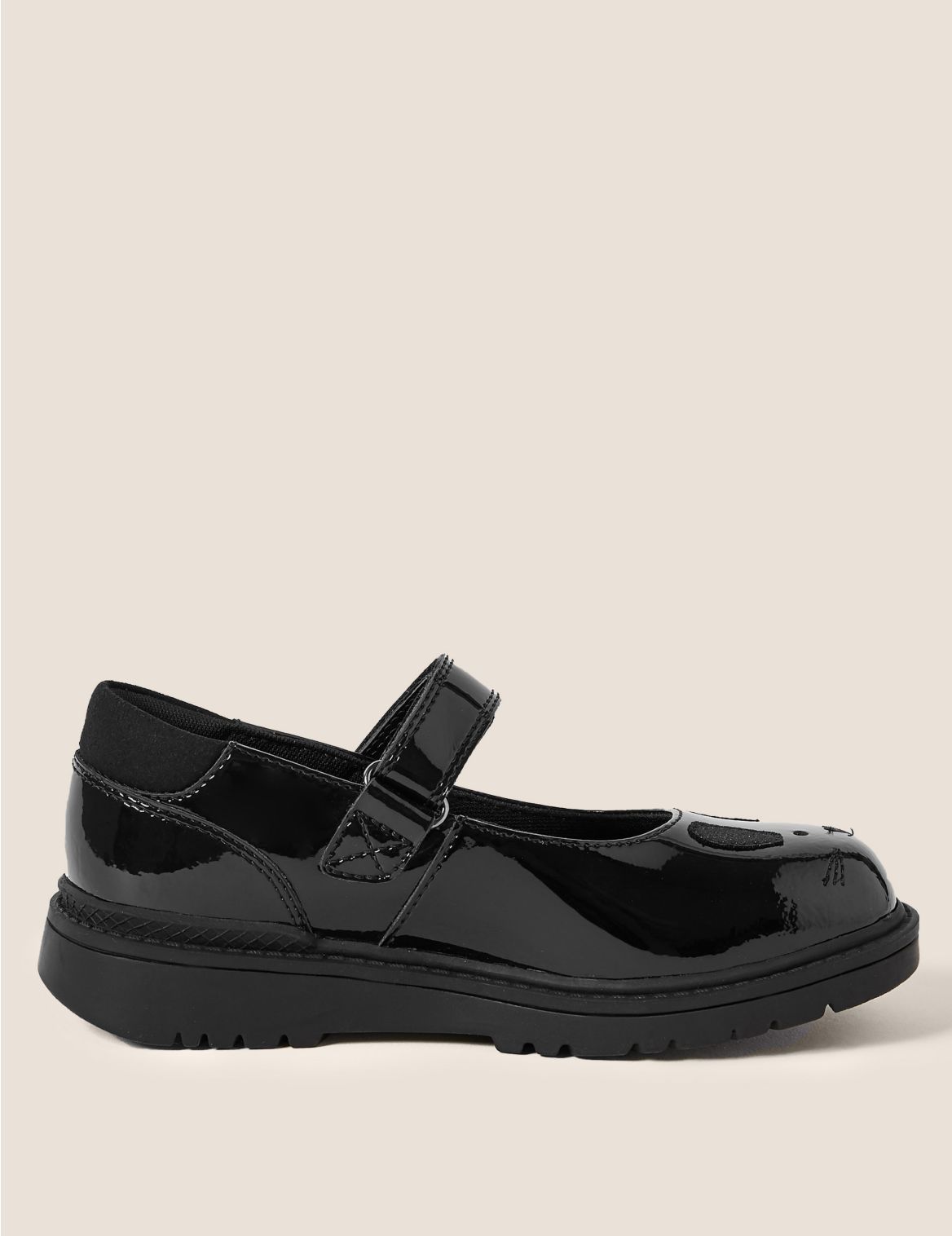 Kids’ Leather School Shoes (8 Small - 1 Large) black