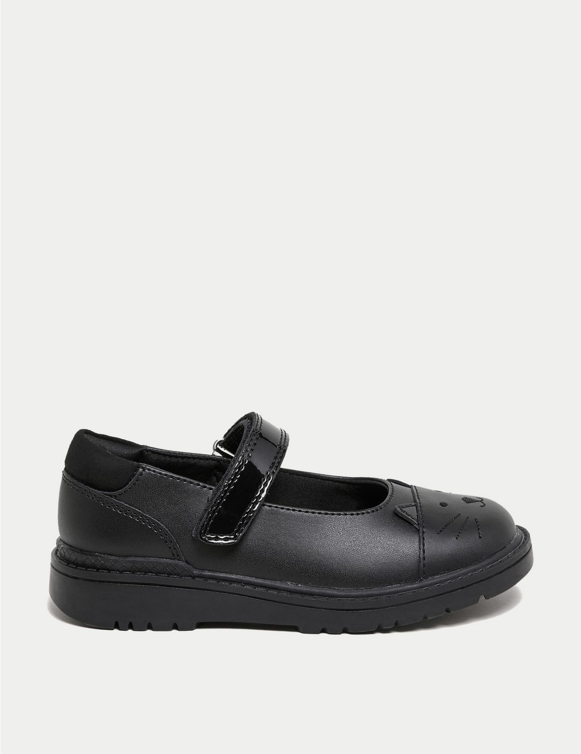Kids' Leather Mary Jane School Shoes (8 Small - 1 Large) black