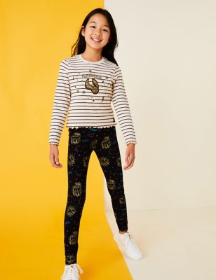 M&S Girls Harry Potter  Golden Snitch Top (2-16 Yrs)