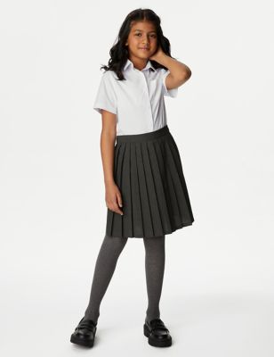M&S Girls Girls' Easy Dressing Pull On School Skirt (2-16 Yrs)