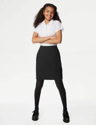 M&S Girls Short Pencil School Skirt (9-16 Yrs) - 29 - Black, Black