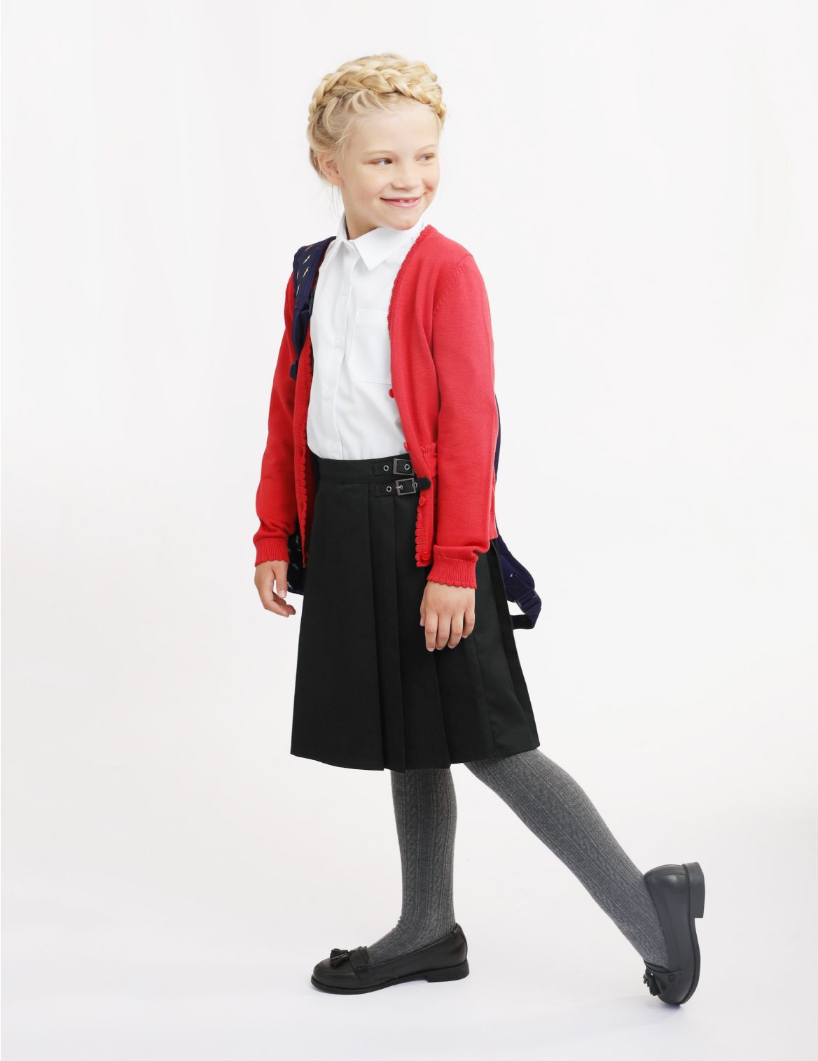Girls' Kilt School Skirt black