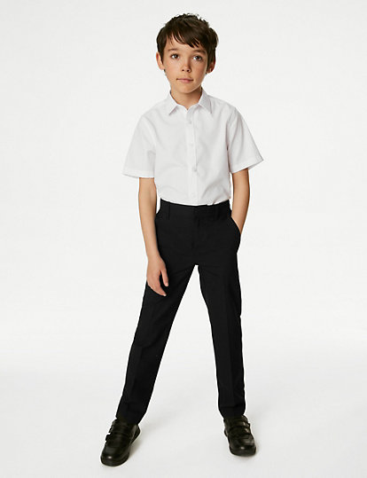 M&S Collection Boys' Regular Leg School Trousers (2-16 Yrs) - 34 - Grey, Grey