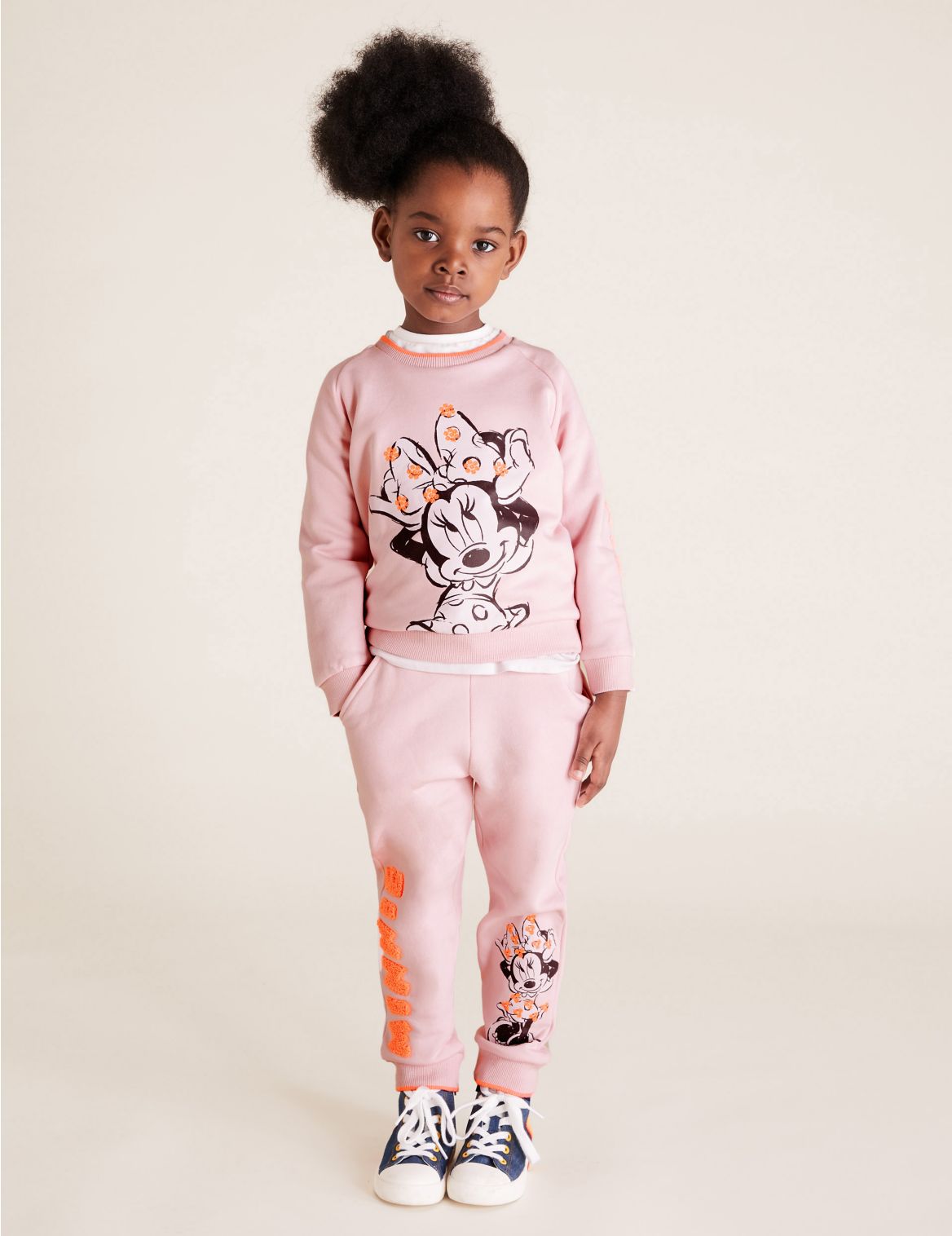 Cotton Minnie&trade; Joggers (2-7 Yrs) pink