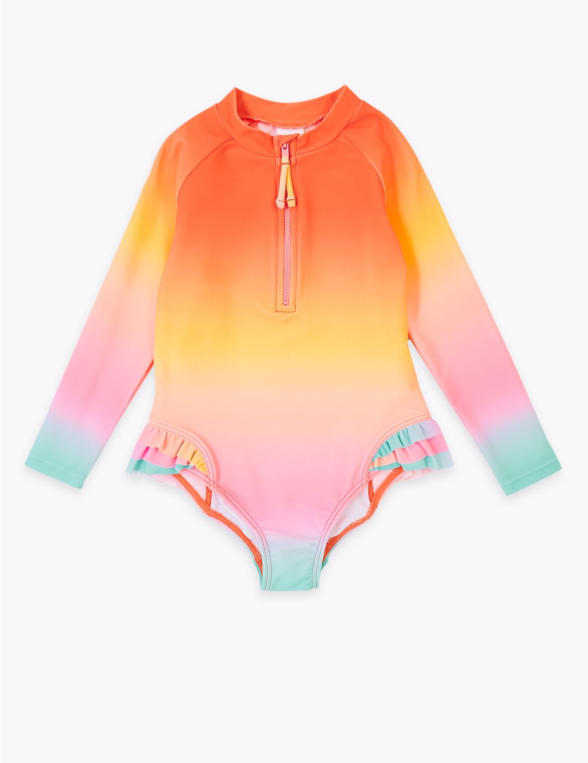 Ombre Long Sleeve Swimsuit (2-7 Yrs) multi-coloured