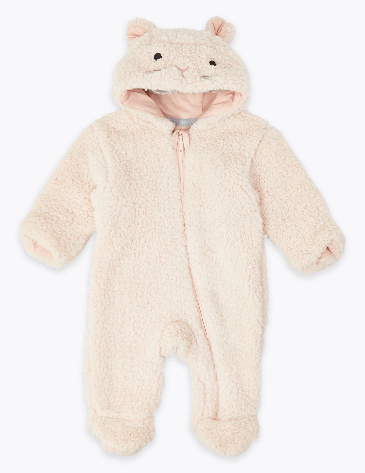 Bunny Pramsuit (7lbs-12 Mths) pink