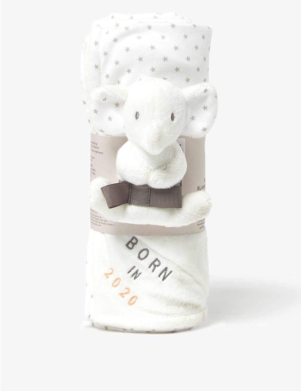 Born In 2020 Soft Toy Gift Set white
