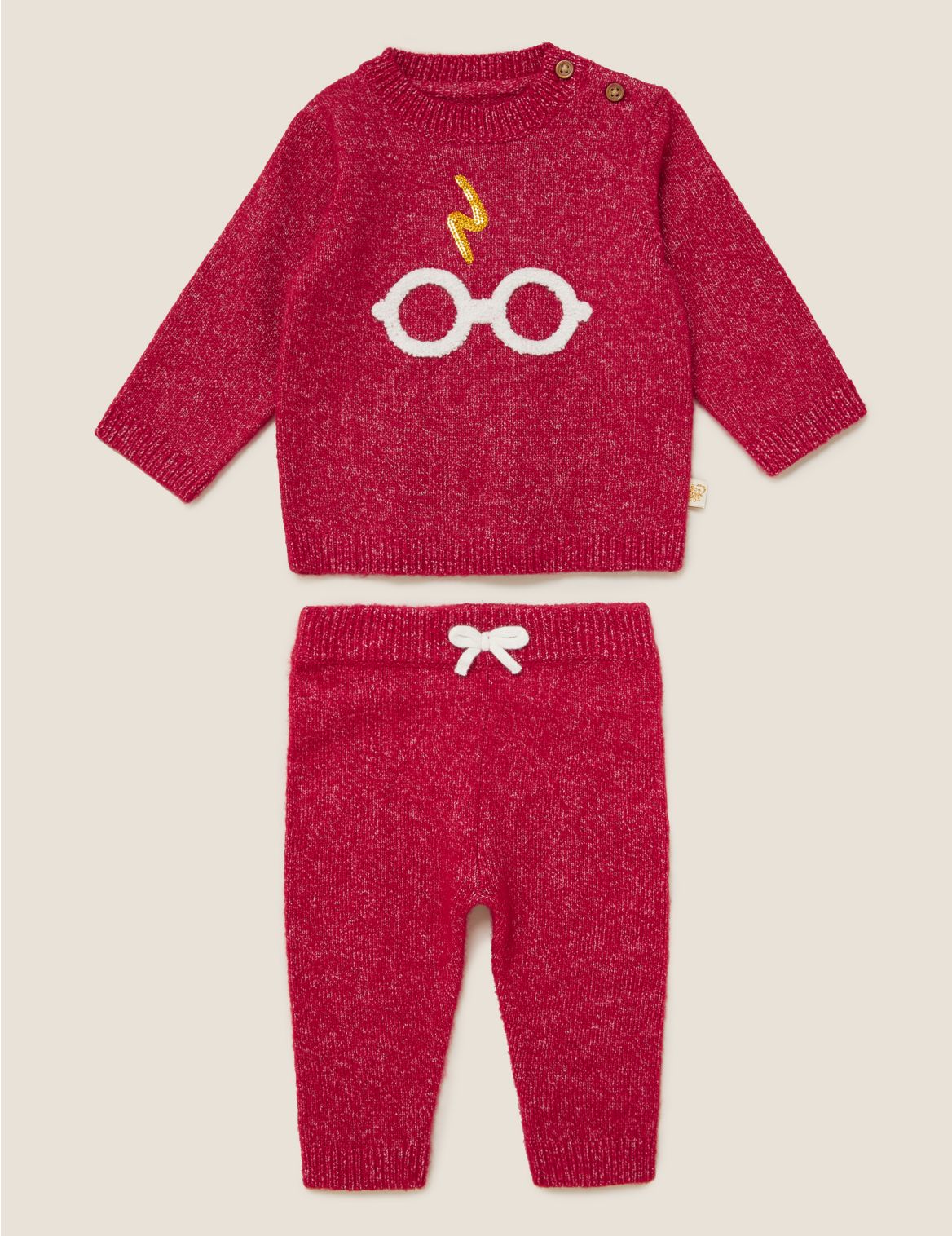 2pc Harry Potter&trade; Knitted Outfit (7lbs-3 Yrs) red