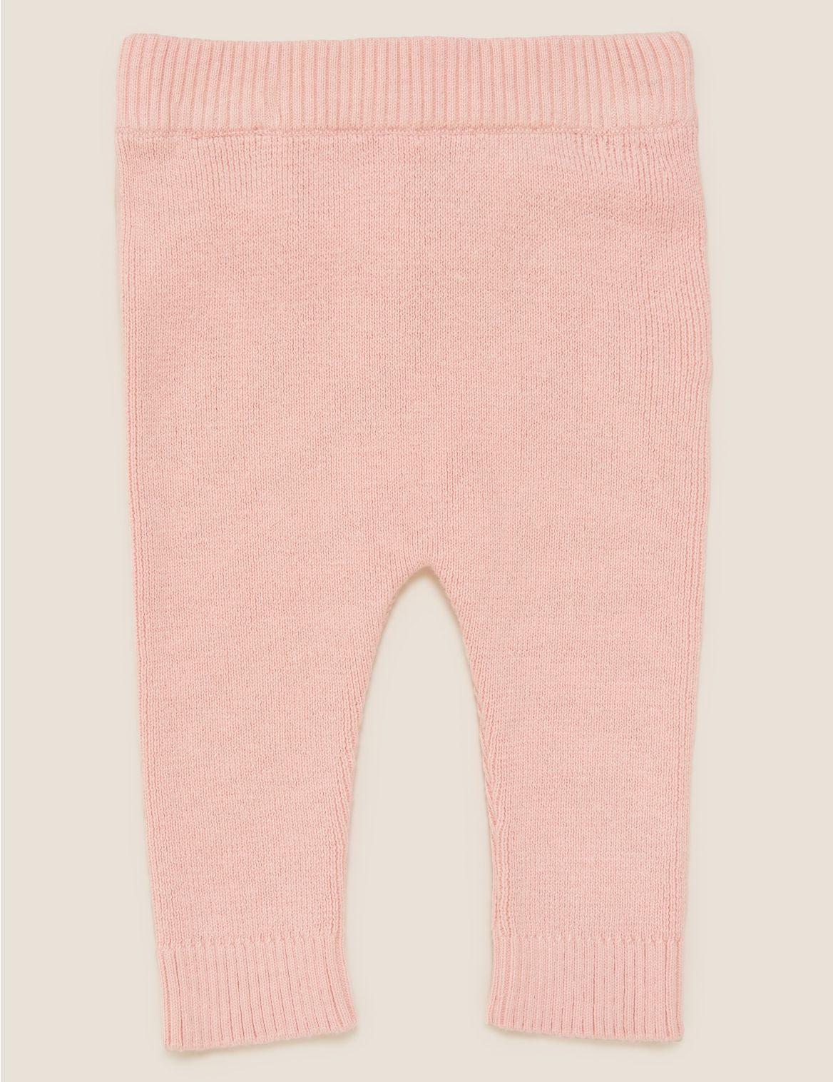 Pure Cotton Knitted Leggings pink