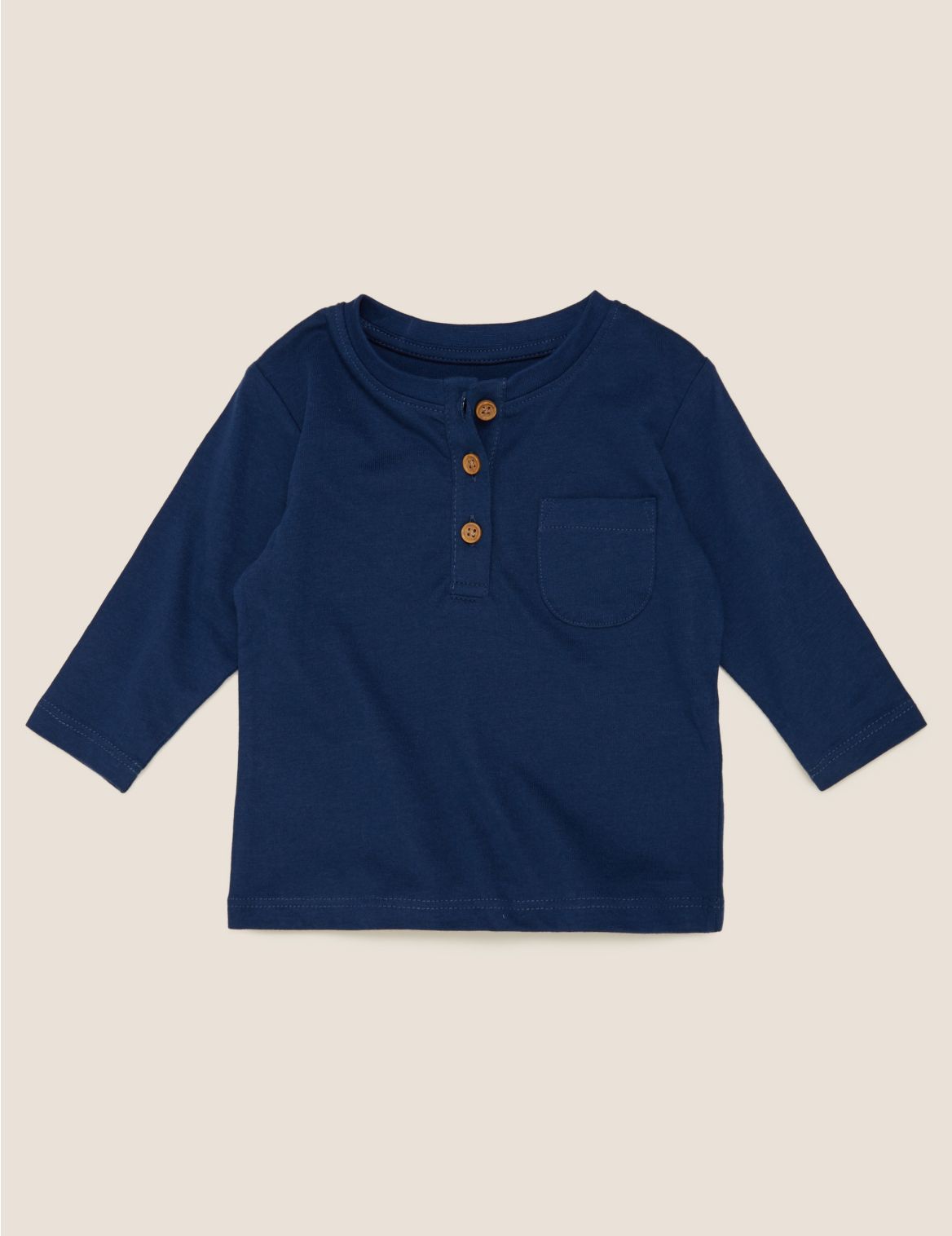 Pure Cotton Top (0-3 Yrs) navy