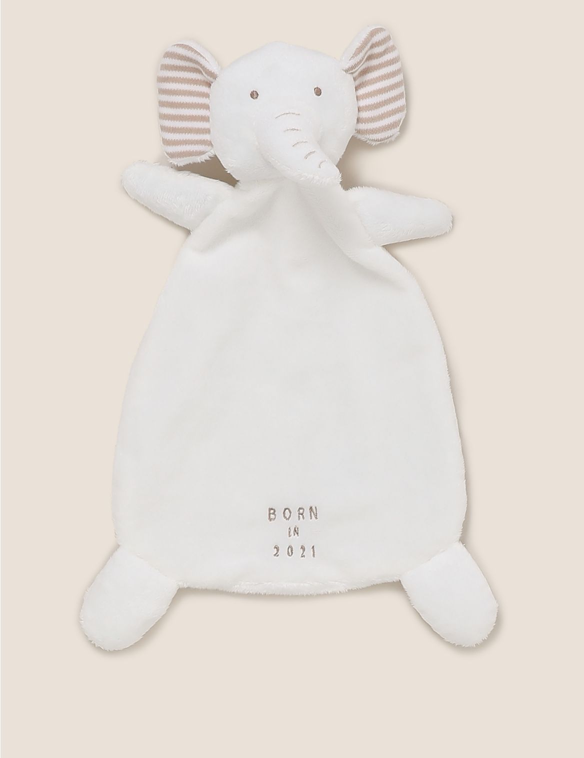 Born in 2021 Elephant Comforter white