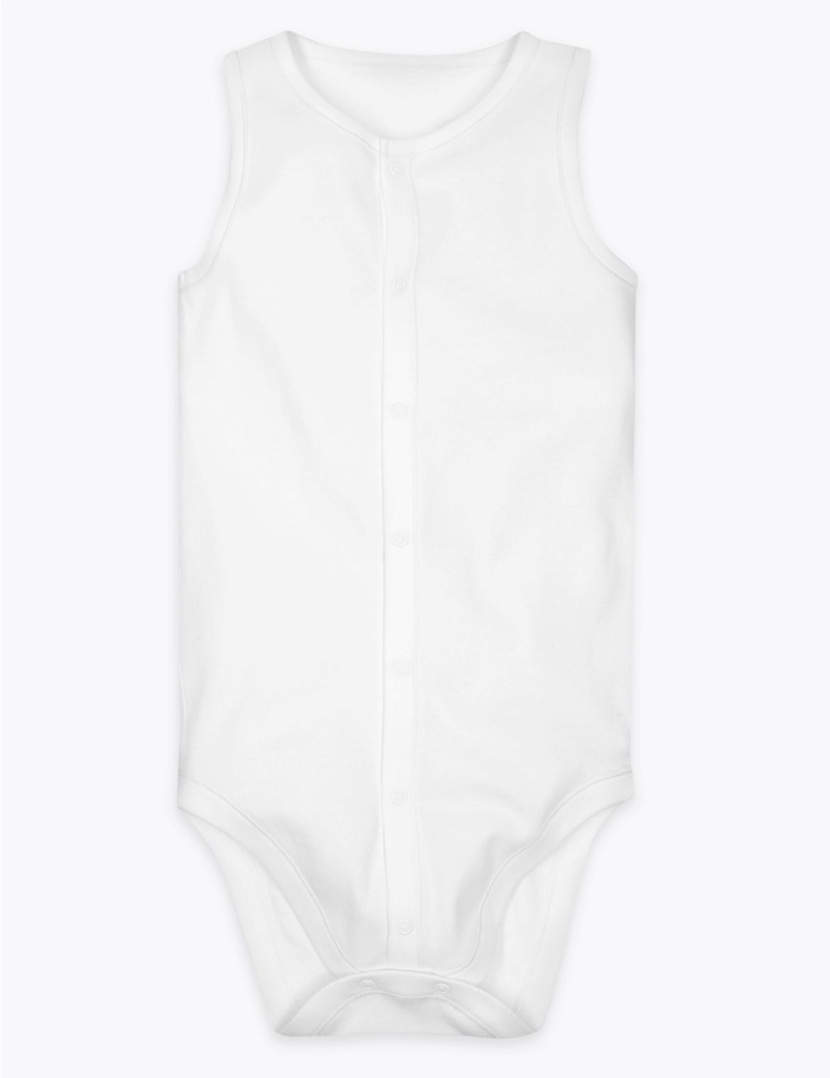 Adaptive Pure Cotton Bodysuit (7lbs-16 Yrs) white