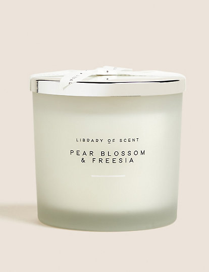 Library Of Scent Pear Blossom & Freesia 3 Wick Candle - 1Size - White Mix, White Mix