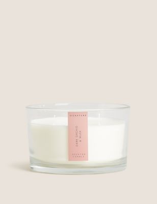 Signature Dark Orchid & Musk 3 Wick Candle - Pink Mix, Pink Mix