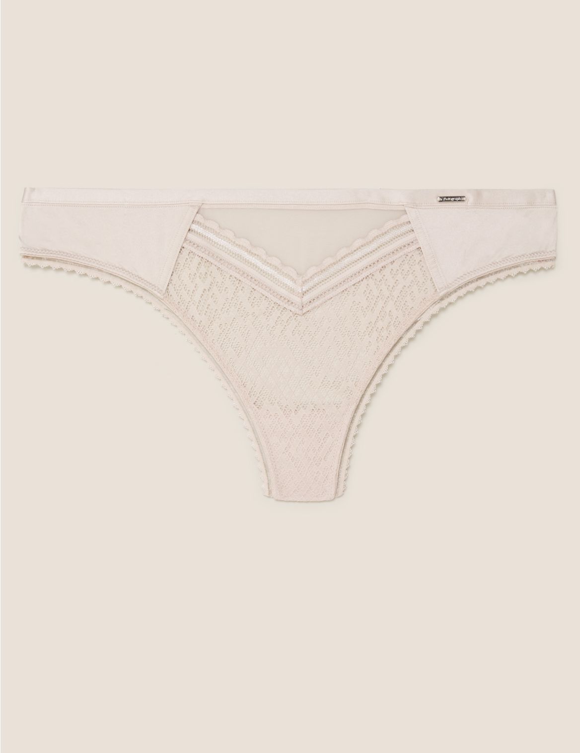 Snake Lace Thong beige