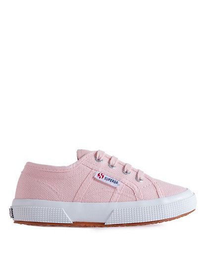 Superga Kids' 2750 Jcot Classic Lace Up Trainers ( 10 Small - 3.5 Large) - 2.5 L - Pink, Pink
