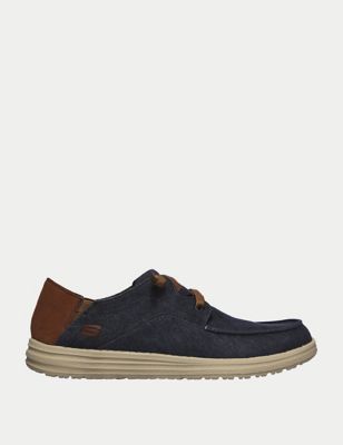 Skechers Mens Melson Planon Boat Shoes - 12 - Navy, Navy