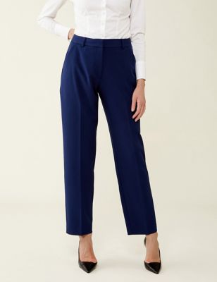 Finery London Women's Tapered Ankle Grazer Trousers - 12 - Navy, Navy