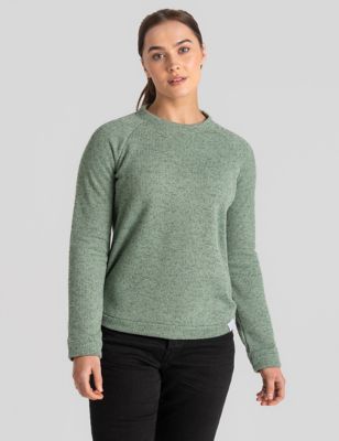 Craghoppers Womens Knitted Crew Neck Sweatshirt - 10 - Green, Green