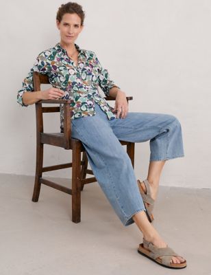 Seasalt Cornwall Womens Pure Cotton Floral Shirt - 16 - Multi, Multi