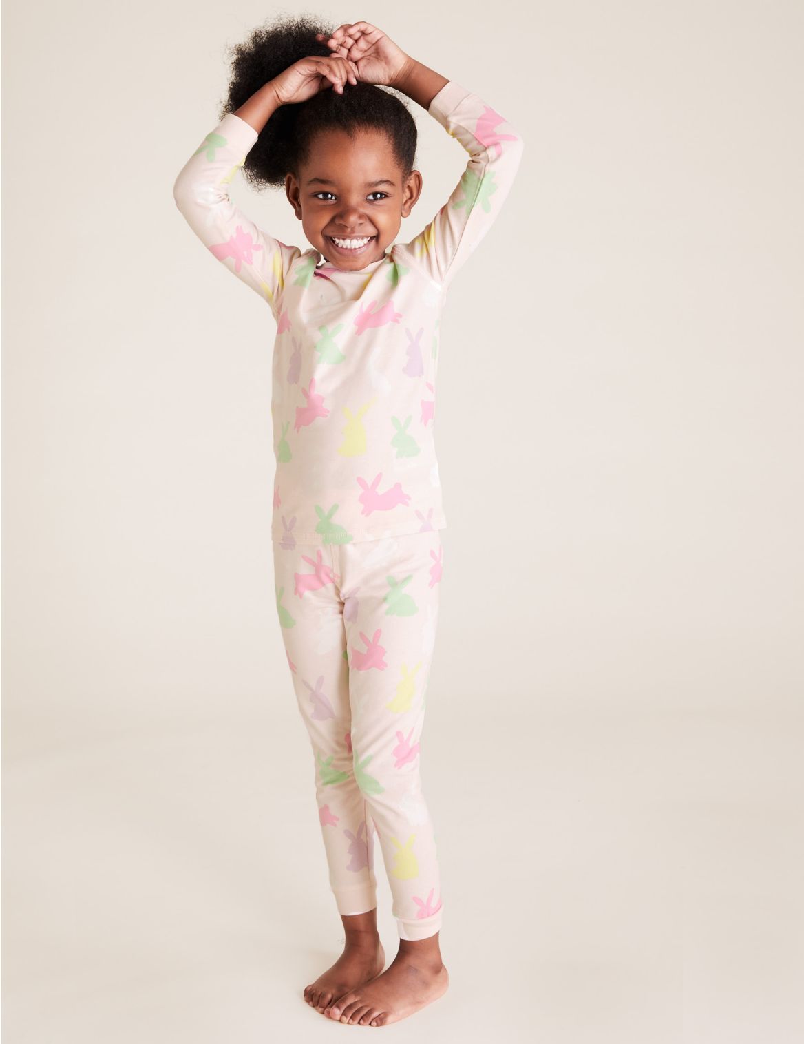 Cotton Bunny Print Pyjama Set (1-7 Yrs) multi-coloured