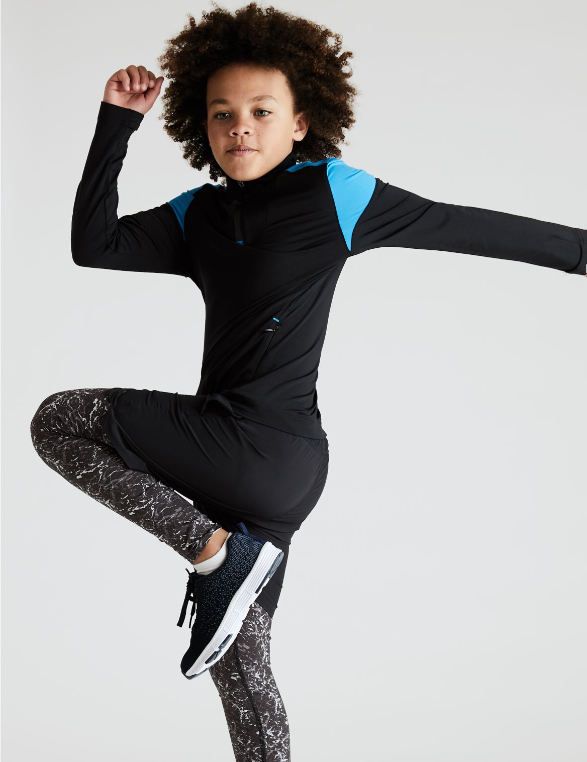 Active Shorts With Leggings (6-14 Yrs) black