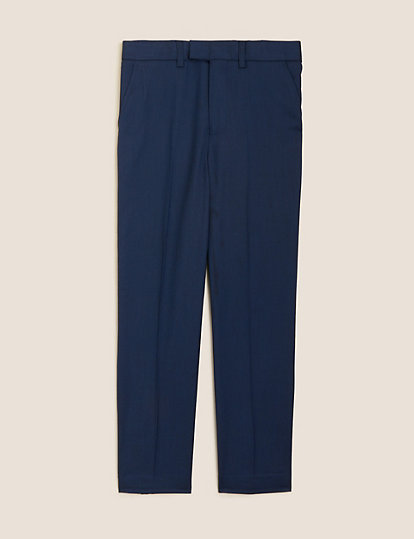 M&S Collection Mini Me Suit Trousers (2-16 Yrs) - 6-7 Y - Indigo, Indigo