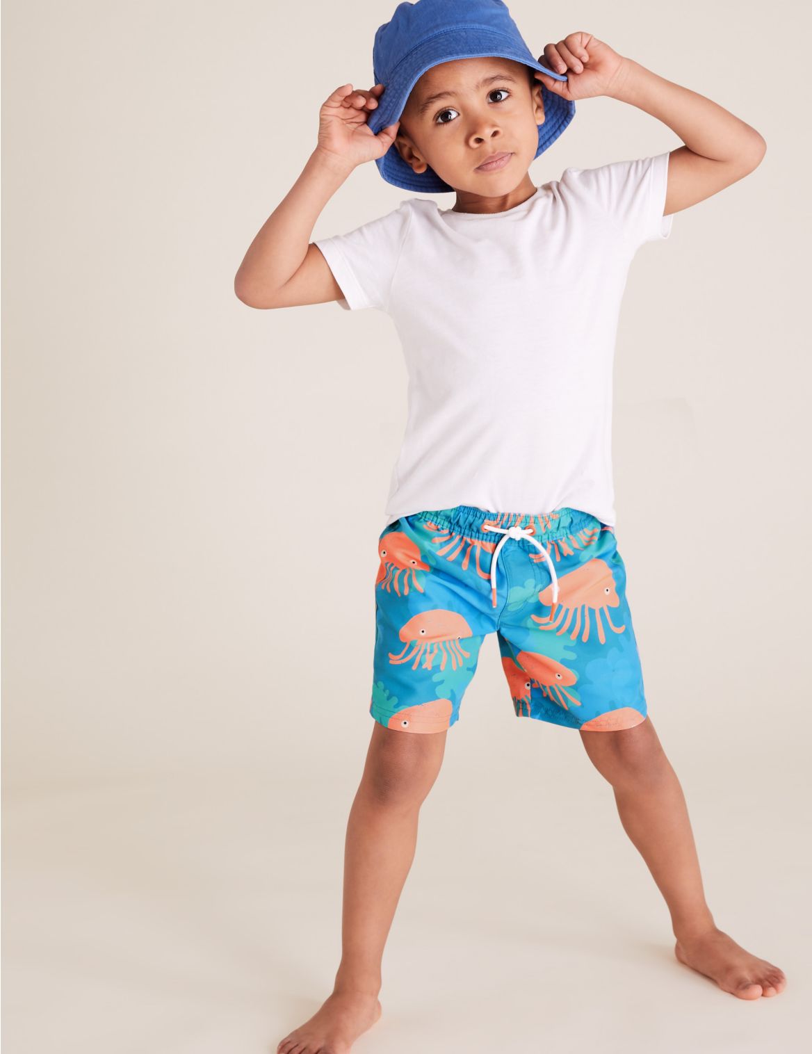 Jelly Fish All Over Print Swim Shorts (2-7 Yrs) multi-coloured