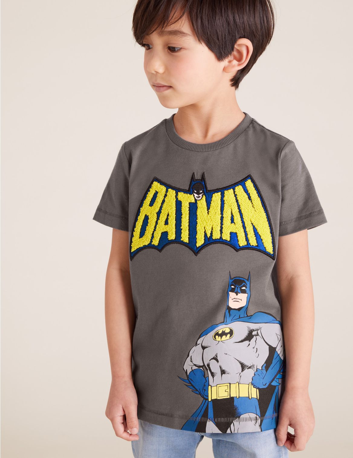 Pure Cotton Batman&trade; T-Shirt (2-7 Yrs) grey