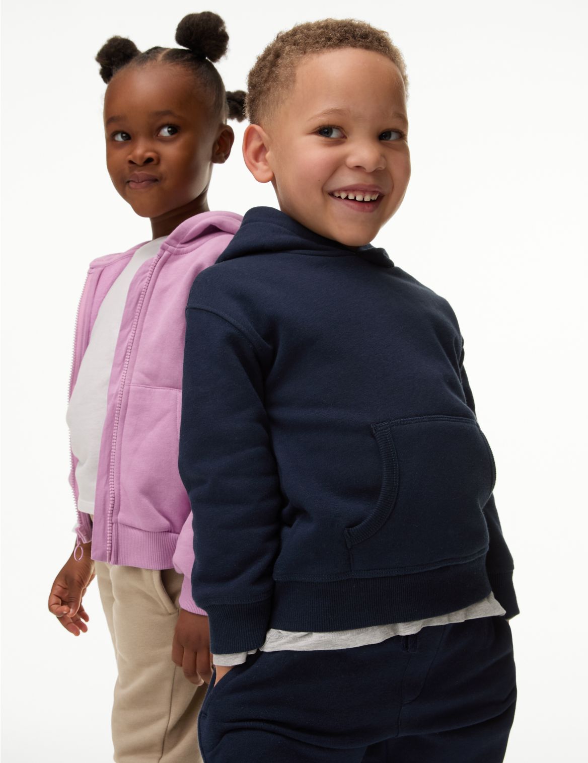Cotton Pullover Hoodies (3 Mths - 7 Yrs) navy