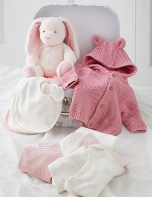 M&S Girls New Pink Baby Gift Box - 0-3 M - Pink Mix, Pink Mix