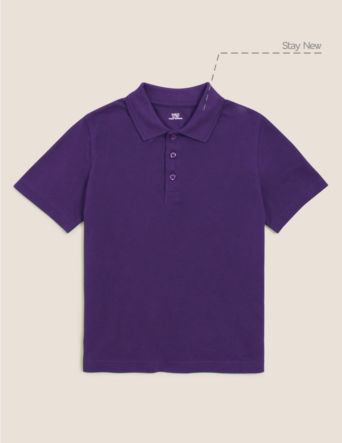 Unisex Pure Cotton Polo Shirt purple