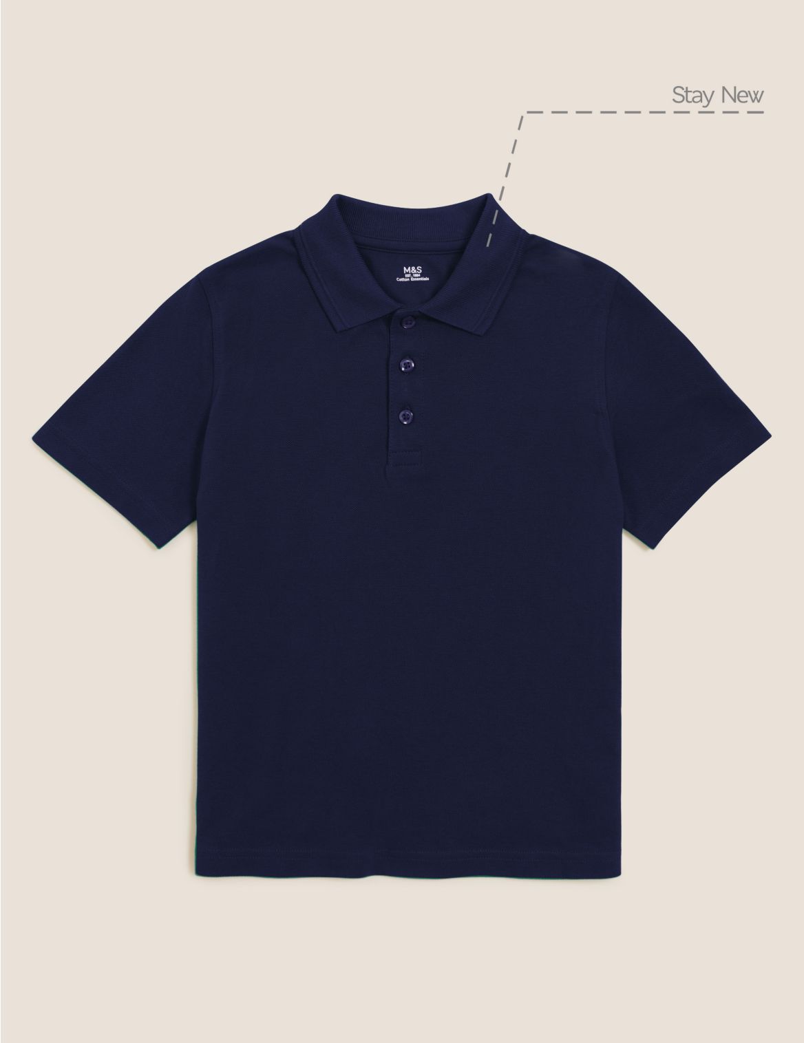Unisex Pure Cotton Polo Shirt navy
