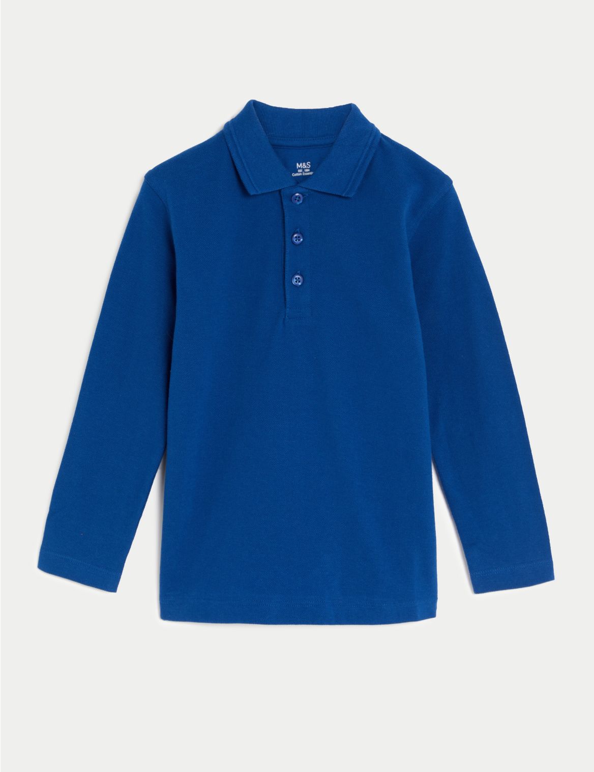 Unisex Long Sleeve Polo Shirt blue
