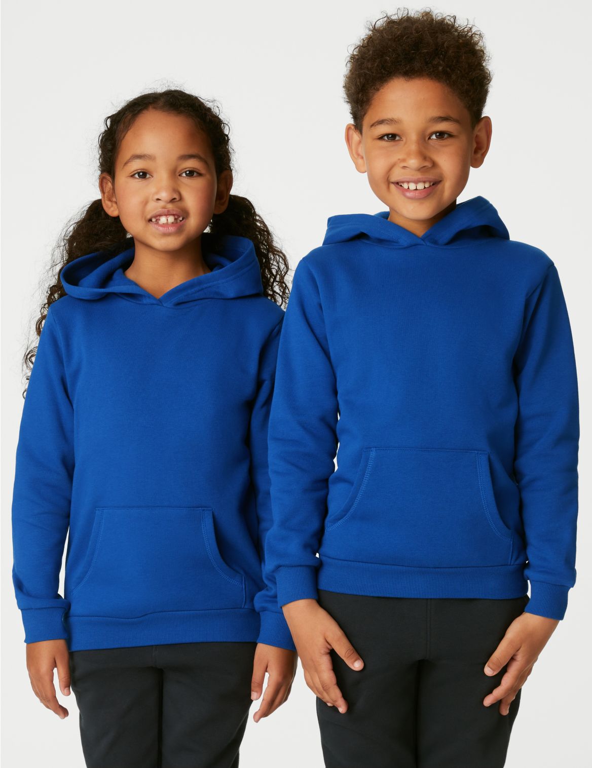 Unisex Cotton Hooded Sweatshirt blue