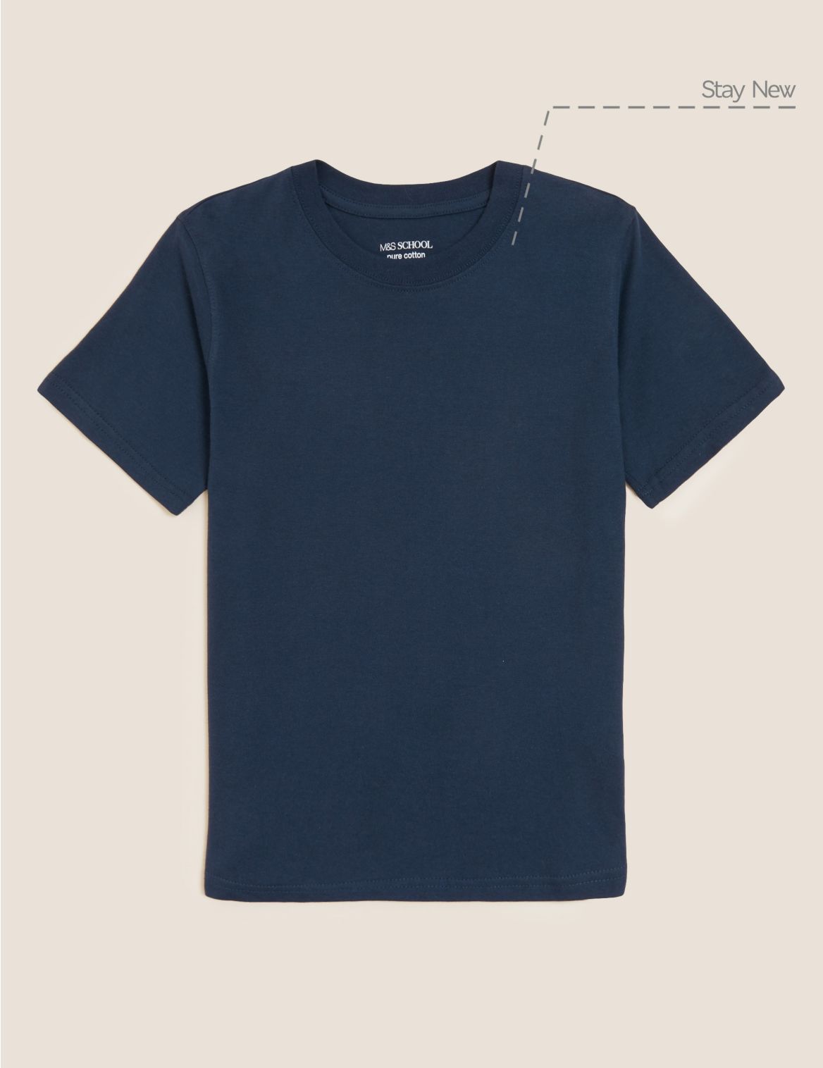Unisex Pure Cotton T-Shirt navy