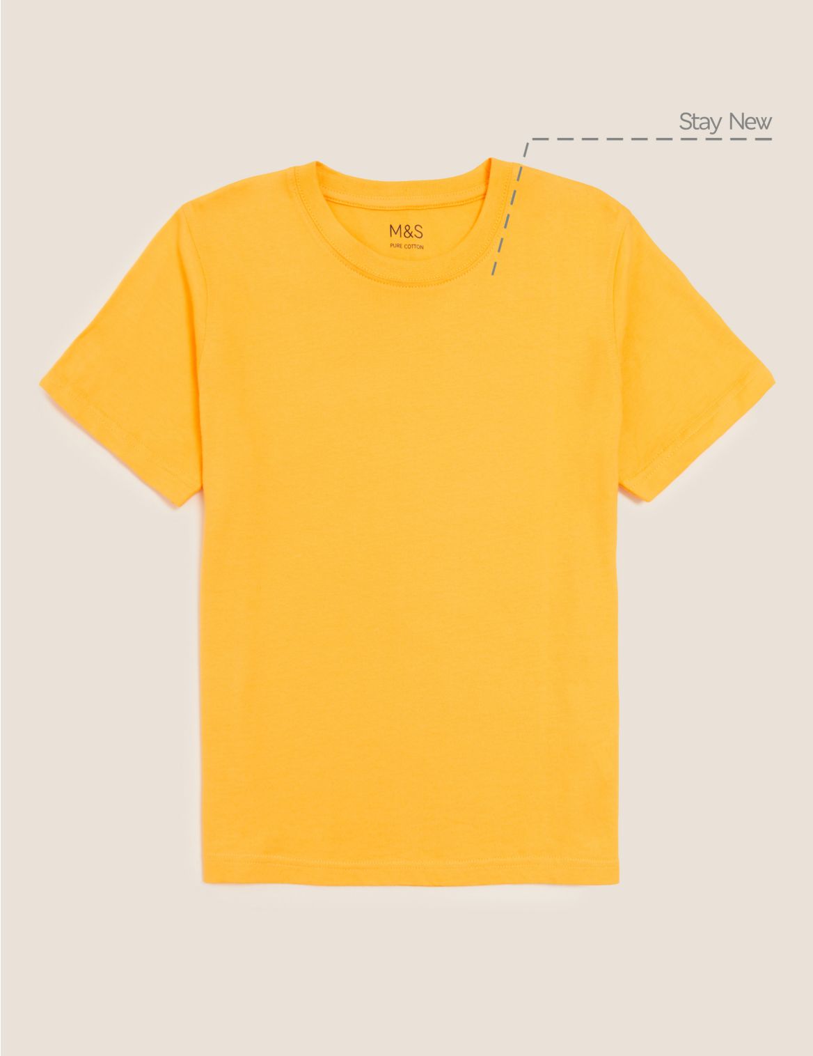 Unisex Pure Cotton T-Shirt gold