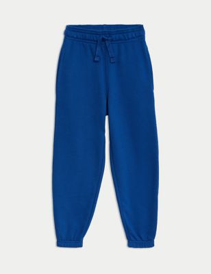 M&S Unisex Cotton Rich Regular Fit Joggers (2-18 Yrs) - 13-14 - Royal Blue, Royal Blue,Red,Black,Gre