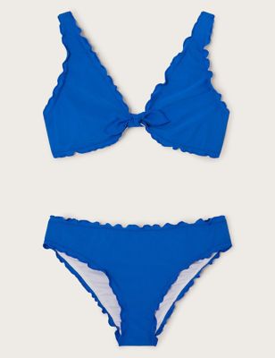 Monsoon Girls 2pc Frill Bikini (7-15 Yrs) - 11-12 - Blue, Blue