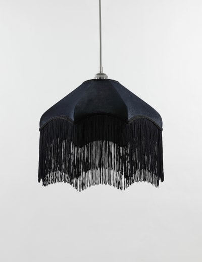 Fringed Velvet Lamp Shade M S Collection M S