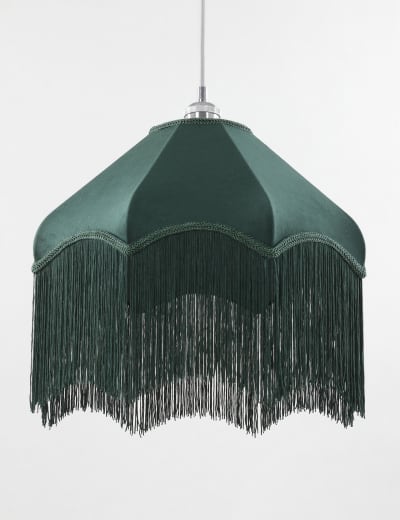 Fringed Velvet Lamp Shade M S Collection M S